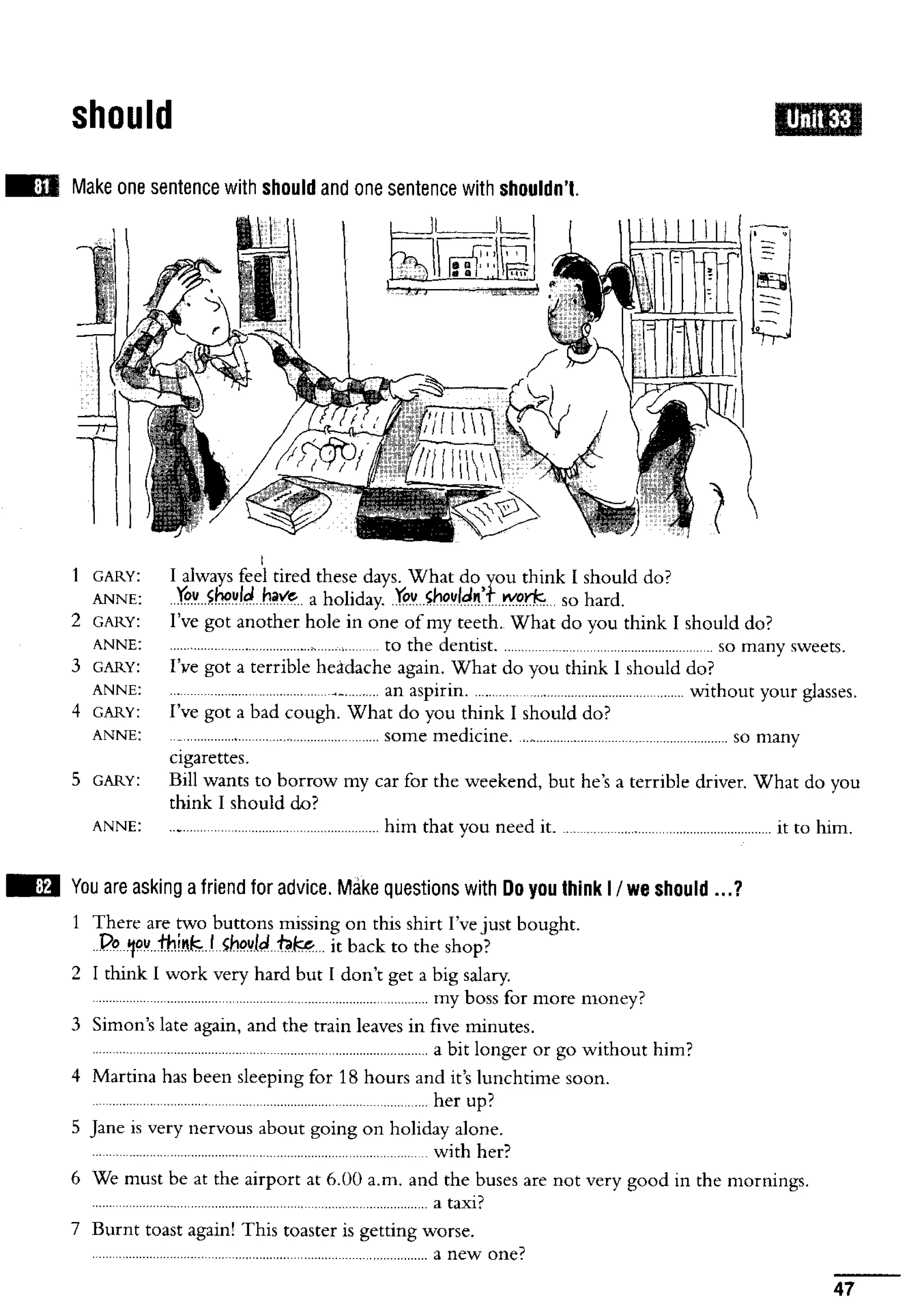 English course: essential grammar in use supplementary exercises