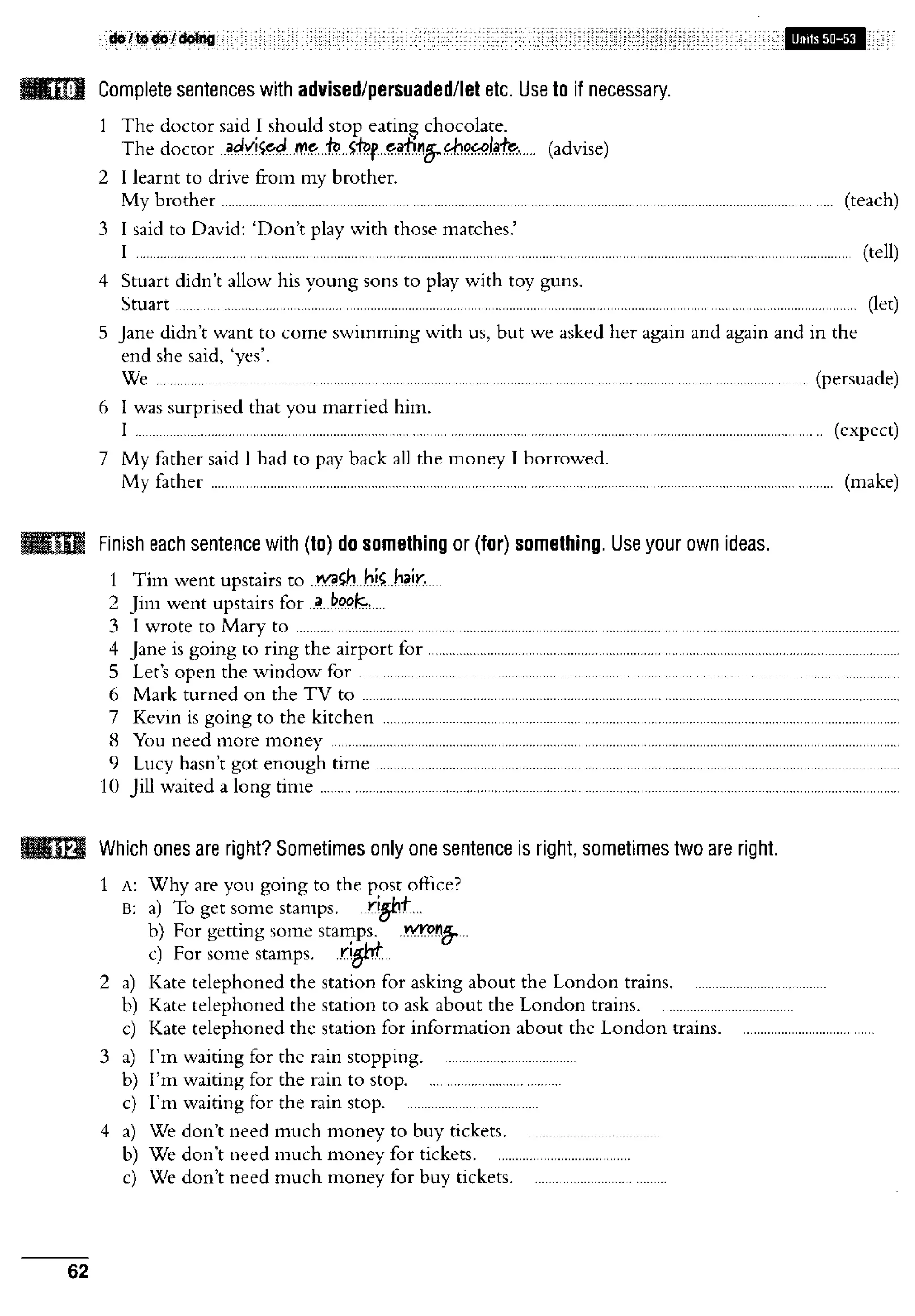 English course: essential grammar in use supplementary exercises