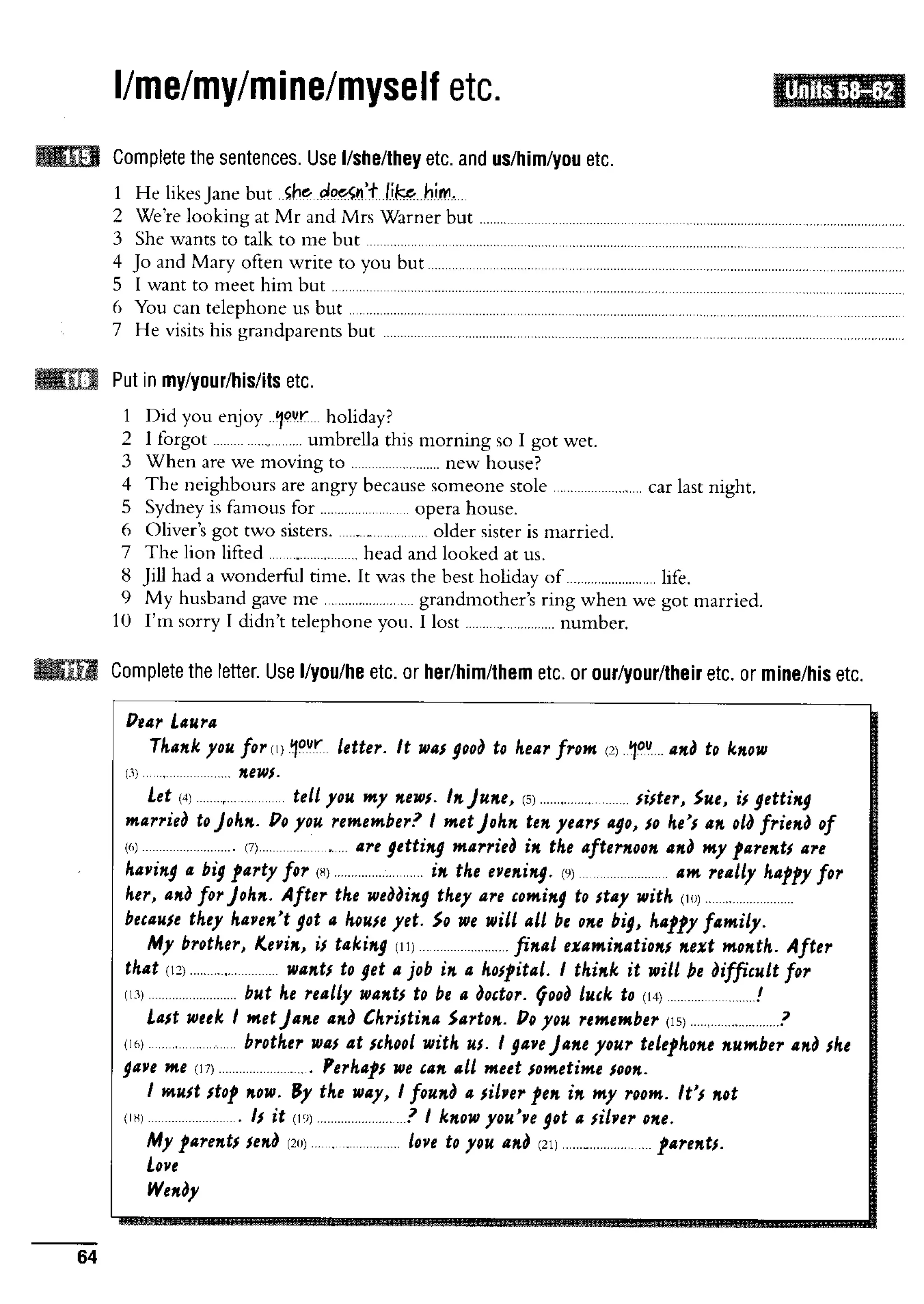 English course: essential grammar in use supplementary exercises