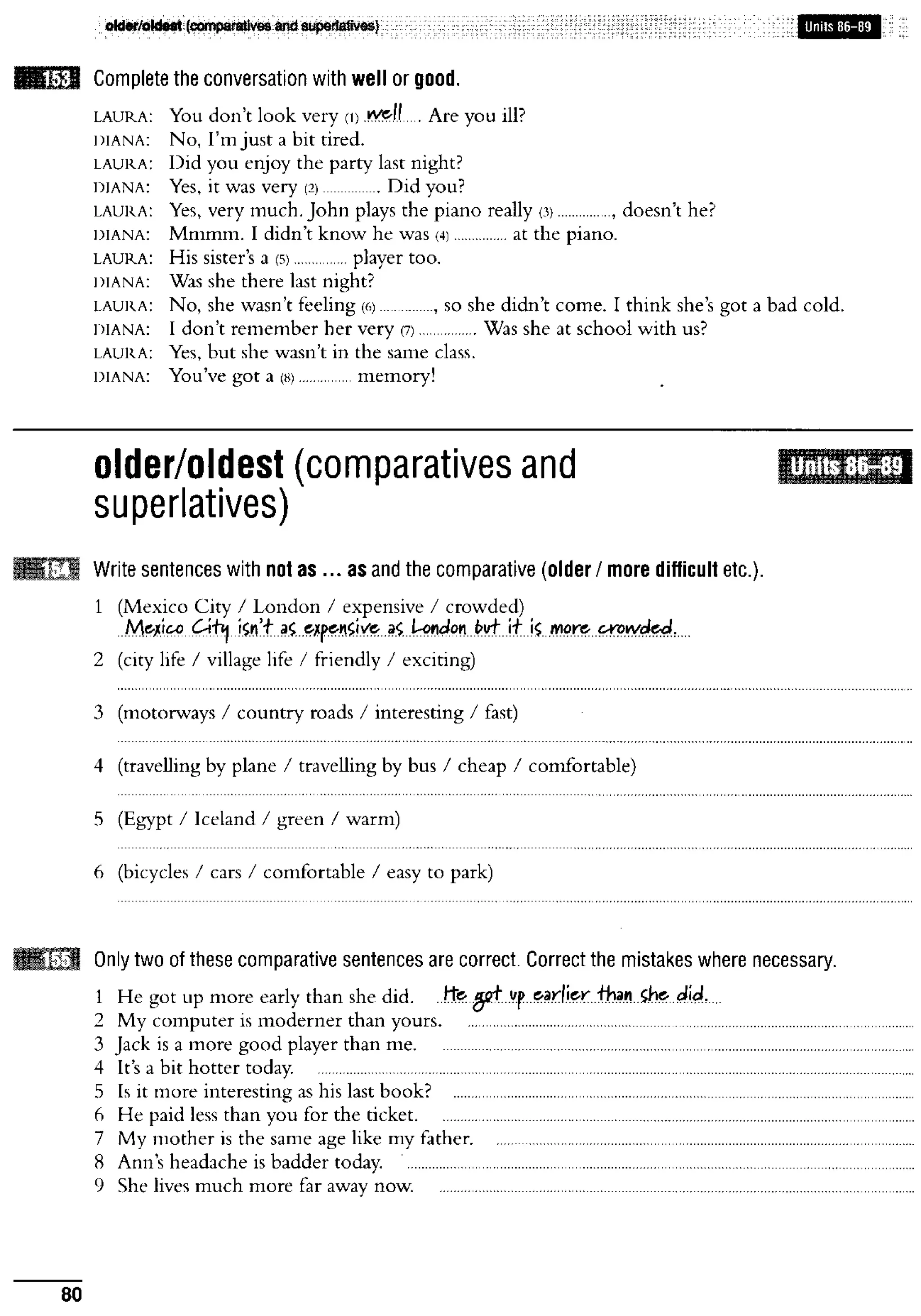 English course: essential grammar in use supplementary exercises