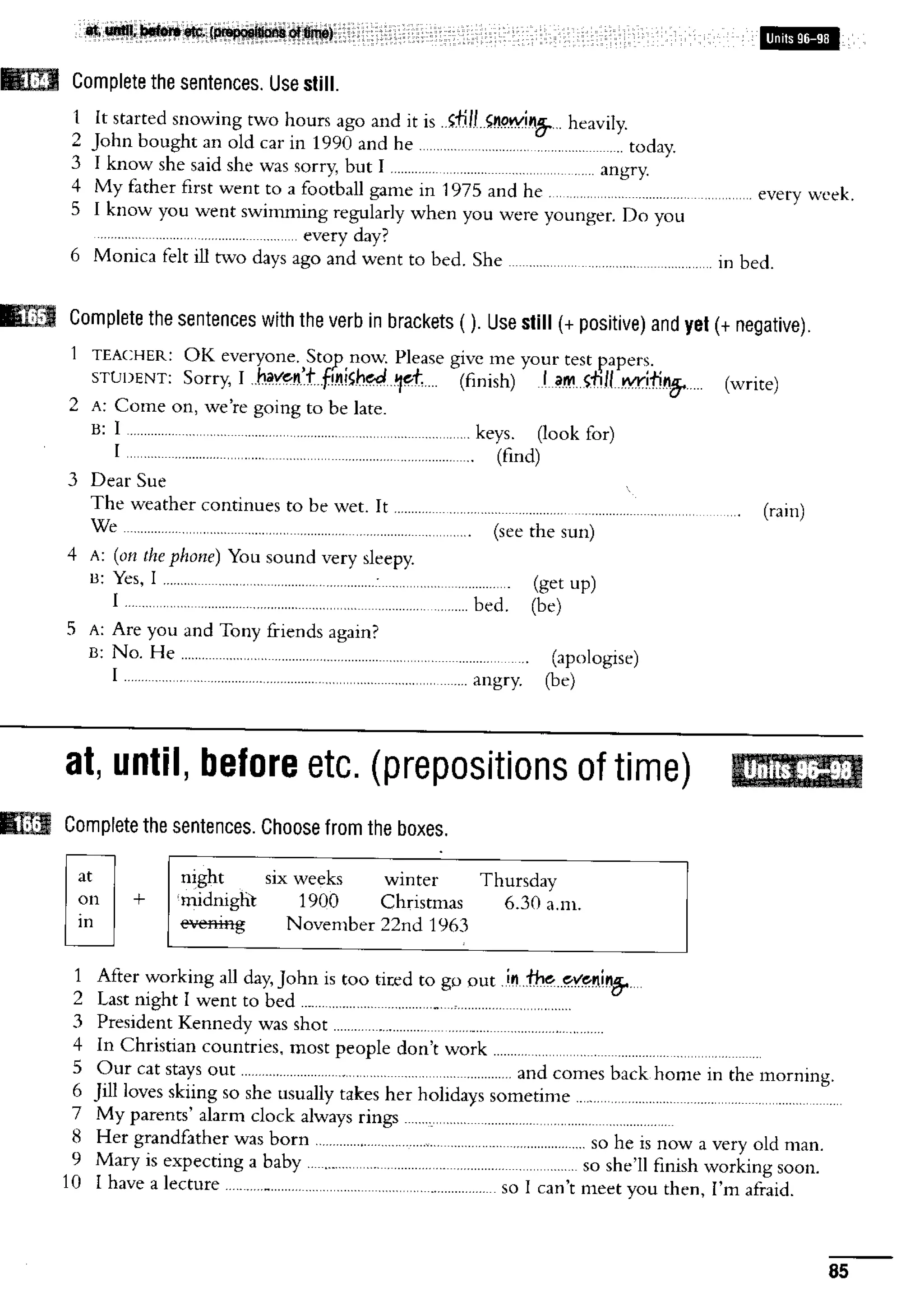 English course: essential grammar in use supplementary exercises