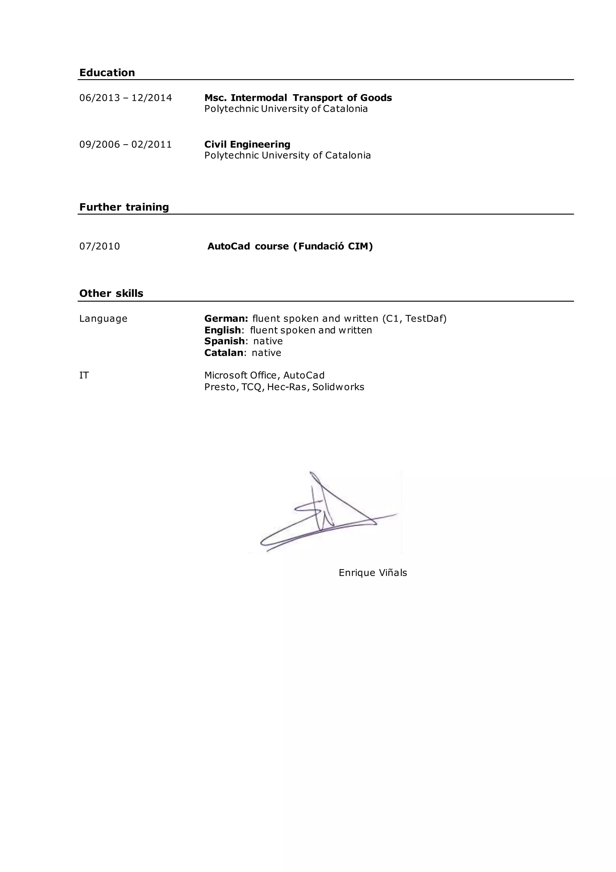 English Cv2015 DOCX English cv2015 docx