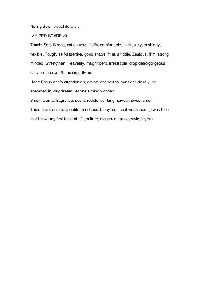 self descriptive essay