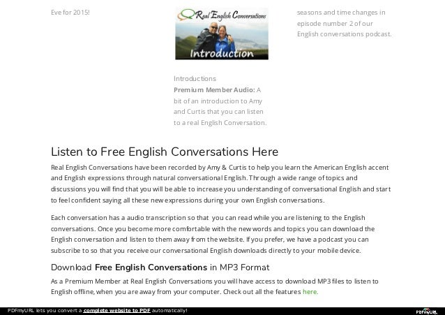 Basic English Conversations Pdf