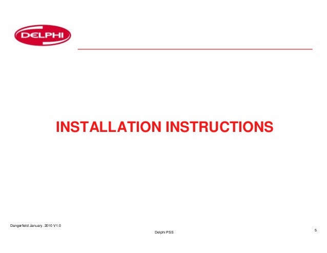 delphi ds150e installation instructions
