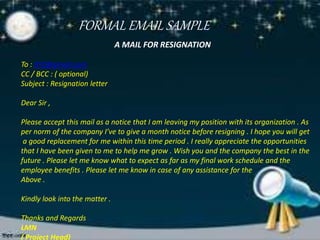 English Email Writing byme- at work place ppt pptx | PPTX