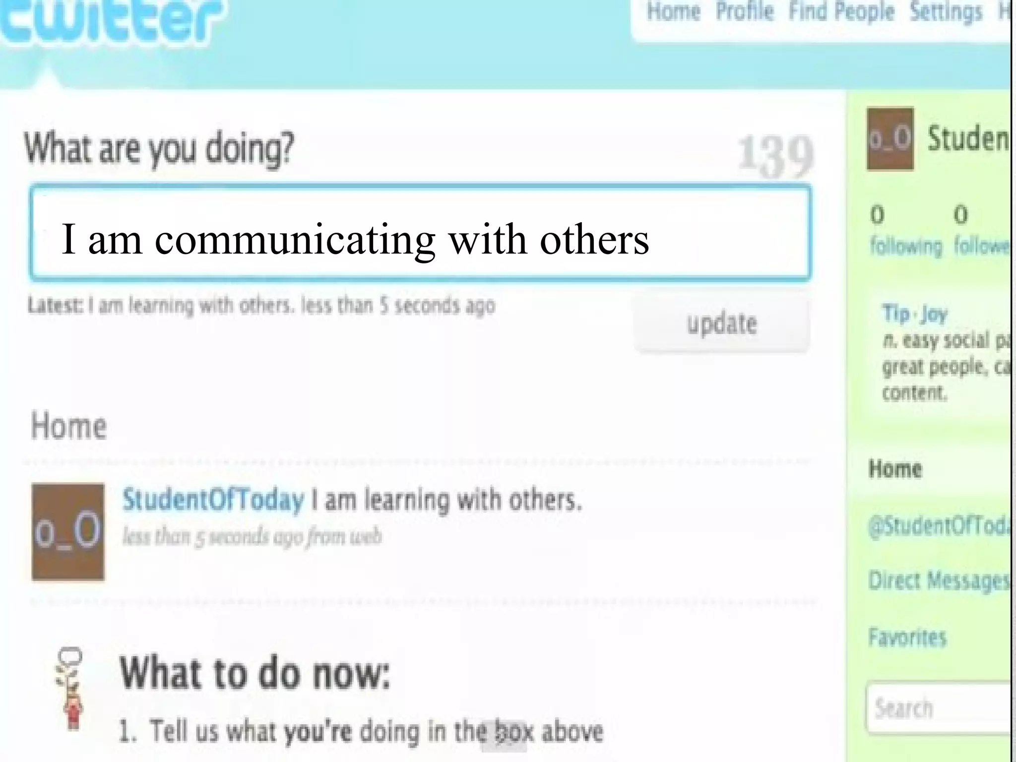 I am communicating with others  