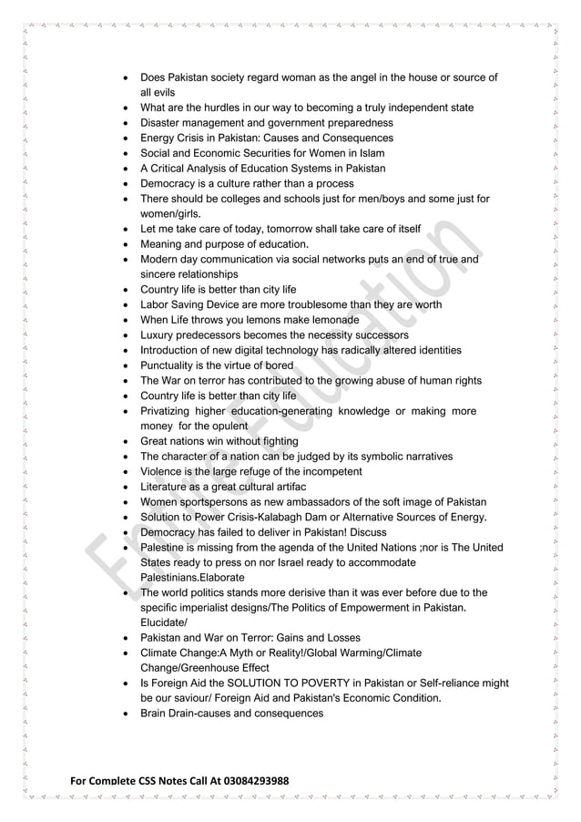 CSS English Essay Notes PDF Css english essay notes pdf