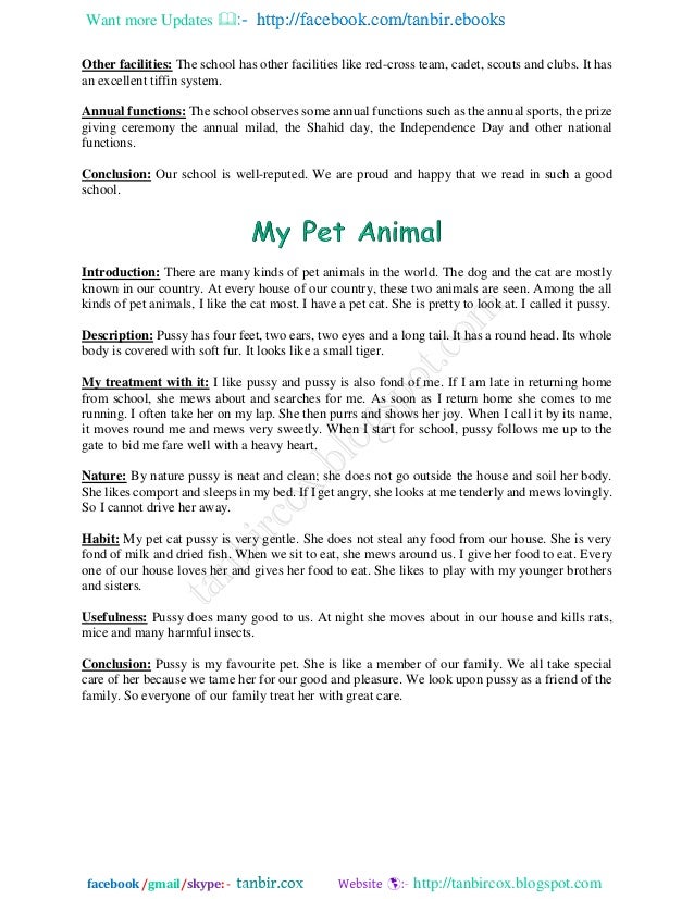 Essay on “My Pet” Complete Essay for Class 10, Class 12 and Graduation and other classes.
