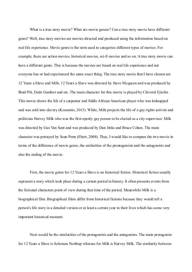 English essay Compare & Contrast btwn two movie genre