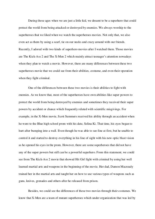 Essay about superhero powers