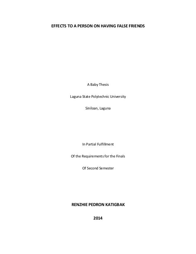 Effects On Having False Friends Effects On Having False Friends