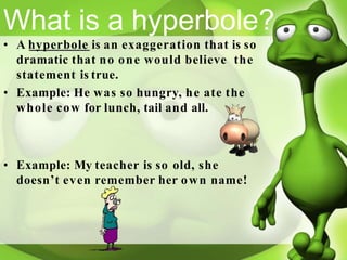 Fish Hyperbole Examples English figurative language | PPTX