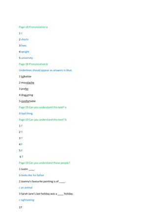 English File 3e Pre Int Sb Answer Key