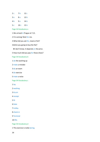 English File 3e Pre Int Sb Answer Key