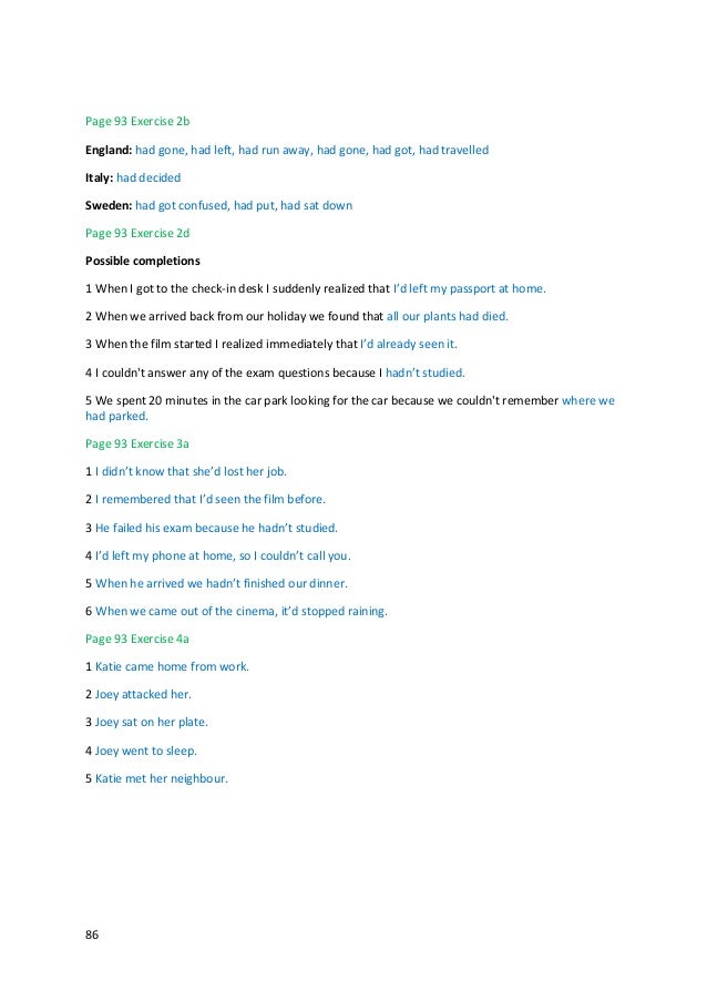 English File 3e Pre Int Sb Answer Key