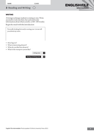 English file intermediate 3 | PDF