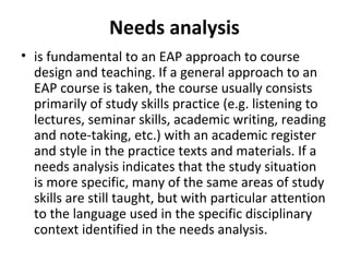 English for Academic Purposes by Liz Hamp-Lyons | PPT