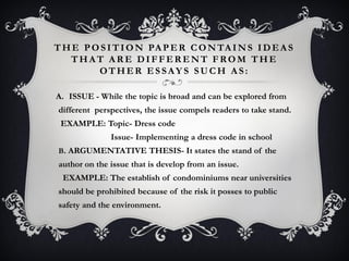 position paper ideas