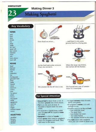English for everyday activities a picture process dictionary | PDF