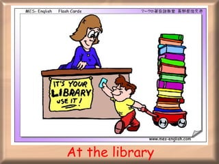 At the library 