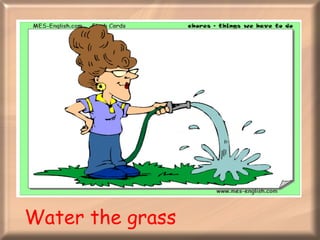Water the grass 