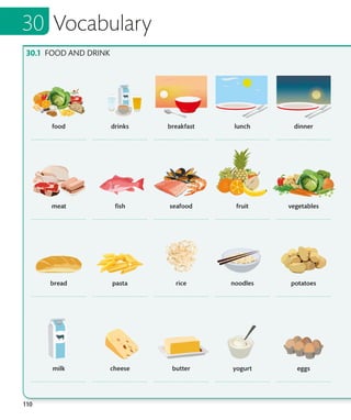 110
Vocabulary
FOOD AND DRINK
 