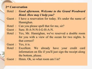 English for Hospitality..............ppt