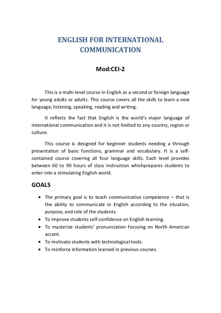 English for international communication