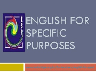 ENGLISH FOR SPECIFIC PURPOSES www.cambridge.org.br/for-teachers/english-for-specific-purposes 