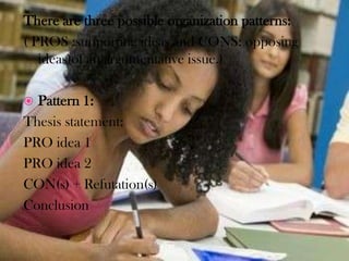 Pro Con Pattern Speech Example English grade 10 | PPTX