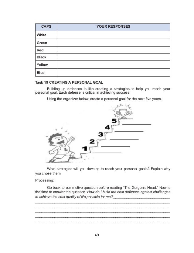grade 10 english learners module what are your goals for the next five years