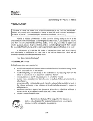 English 10 Learning Material | PDF