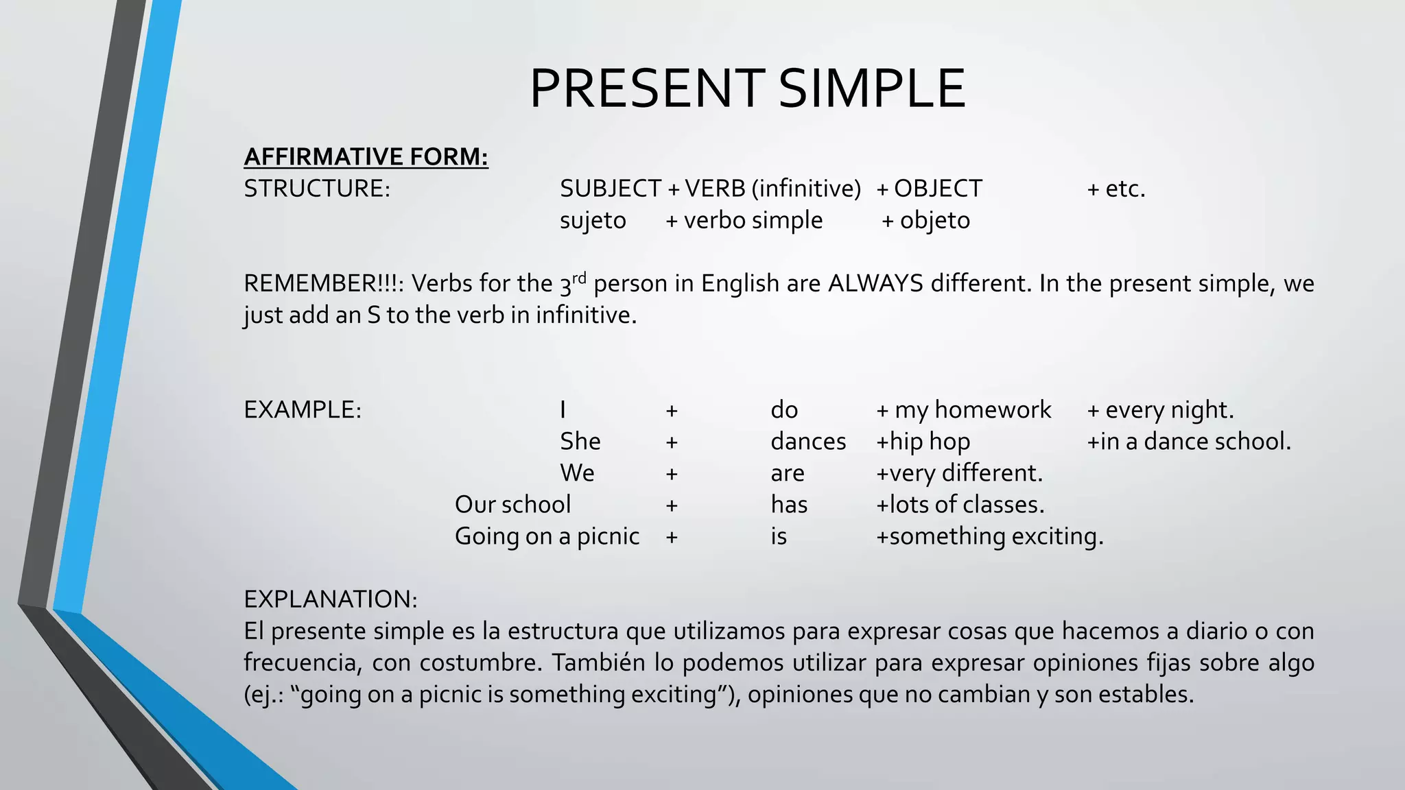 Present and Past Simple and Continuous for Spanish Learners. | PPTX