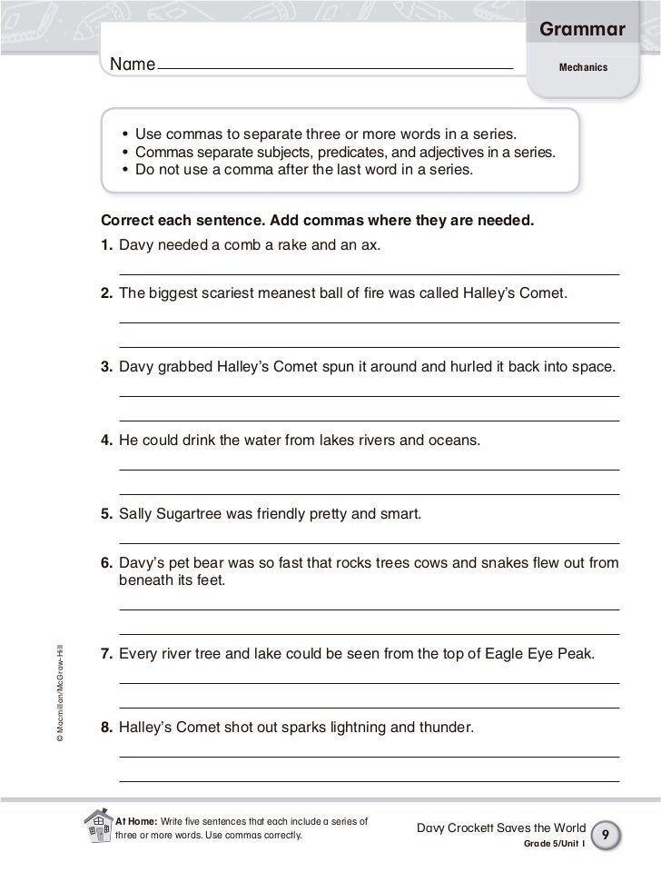 english grammar 5th grade