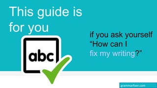 English Grammar: a Complete Guide | PPT