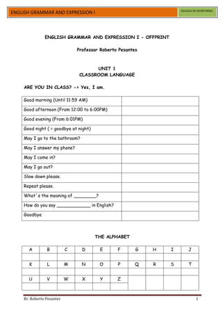 English Grammar And Expression 1