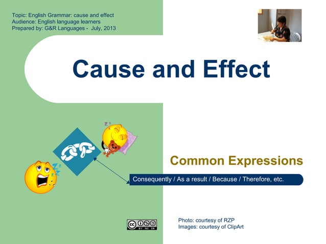 English grammar conjunctive adverbs cause and effect | PPT