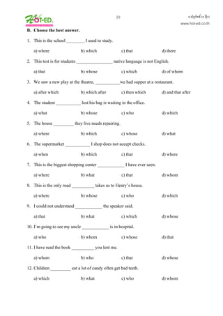 English grammar & exercises for thai students 276p | PDF