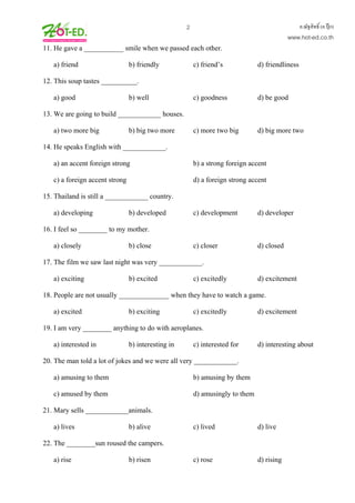 English grammar & exercises for thai students 276p | PDF