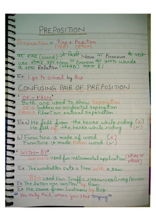 English grammar hand written notes For SSC | PDF