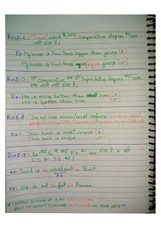 English grammar hand written notes For SSC | PDF