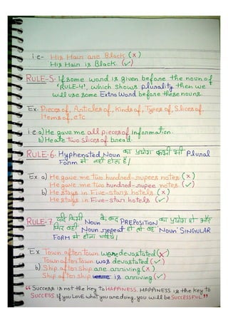 English grammar hand written notes For SSC | PDF