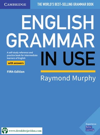 ENGLISH
GRAMMAR
IN USE
Fifth Edition
Raymond Murphy
THE WORLD’S BEST-SELLING GRAMMAR BOOK
A self-study reference and
practice book for intermediate
learners of English
with answers
978
1
316
63174
4
Redman:
English
Vocabulary
in
Use
pre-int
and
int
Cover
C
M
Y
K
REDMAN
978-0-521-14989-1
ENGLISH
VOCABULARY
IN
USE
Pre-intermediate
&intermediate
(with
answers)
&CD-ROM
CMYK
Be te Learnin is our sim le ap roach where
deeper insights help shape richer content that
drives stronger esults.
Discover more:
cambri e.o /be e lea nin
xplanations,audio and pr
s of English.P
oom activities.
xplanations,e
cises.
ents,t
es.onunciation
with simple ‘
list at’
activities,modelled with a cle .
orks,including individual
sounds,w ess,c onation.
e English,
s.
.
ode and instructions inside.
•
•
•
•
9781107539303
Hewings:
Advanced
Grammar
in
Use
With
answers
&
ebook
3rd
Edition
Cover
C
M
Y
K
Be te Learnin is our sim le ap roach where
deeper insights help shape richer content that
drives stronger esults.
Discover more:
cambri e.o /be e lea nin
• More than 35,000 deﬁnitions and hundreds of new words
• Deﬁnitions are written in clear, simple English
• Thesaurus boxes help you to expand your vocabulary
• Common Learner Error boxes, based on learner errors from the Cambridge
• Over 1,000 Word Partner boxes show the important collocations that will
CD-ROM
• SMART thesaurus – a dictionary and a thesaurus in one!
• Spoken British and American pronunciation for every word
• ‘Record yourself’ feature helps you with pronunciation practice
REDMAN
978-0-521-14989-1
ENGLISH
VOCABULARY
IN
USE
Pre-intermediate
&intermediate
(with
answers)
&CD-ROM
CMYK
Be te Learnin is our sim le ap roach where
deeper insights help shape richer content that
drives stronger esults.
Discover more:
cambri e.o /be e lea nin
9781107539303
Hewings:
Advanced
Grammar
in
Use
With
answers
&
ebook
3rd
Edition
Cover
C
M
Y
K
•
•
•
9781107539303
Hewings:
Advanced
Grammar
in
Use
With
answers
&
ebook
3rd
Edition
Cover
C
M
Y
K
•
•
•
9781107539303
Hewings:
Advanced
Grammar
in
Use
With
answers
&
ebook
3rd
Edition
Cover
C
M
Y
K
9781107539303
Hewings:
Advanced
Grammar
in
Use
With
answers
&
ebook
3rd
Edition
Cover
C
M
Y
K
˜ ˜
˜
˜
Be te Learnin is our sim le ap roach where
insights shape content that drives esults.
Discover more:
cambri e.o /be e lea nin
 