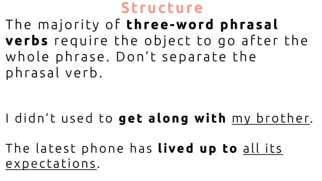 English grammar launch advanced three-word phrasal verbs | PDF ...