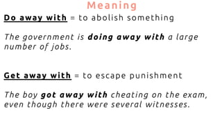 English grammar launch advanced three-word phrasal verbs | PDF