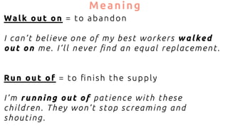 English grammar launch advanced three-word phrasal verbs | PDF