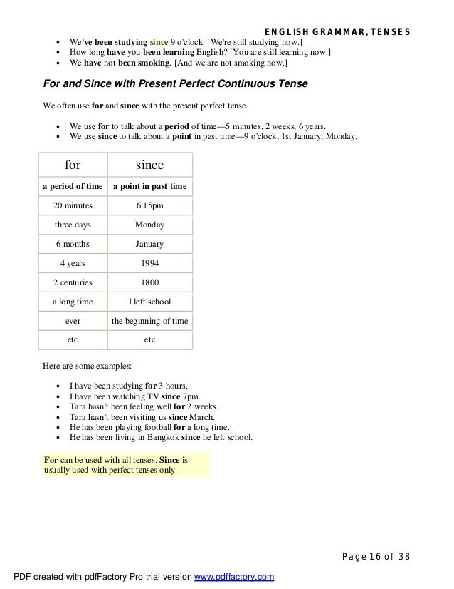 Tenses