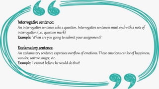 Interrogation Example Writing English grammer | PPTX