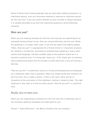 English greetings for english learners | PDF